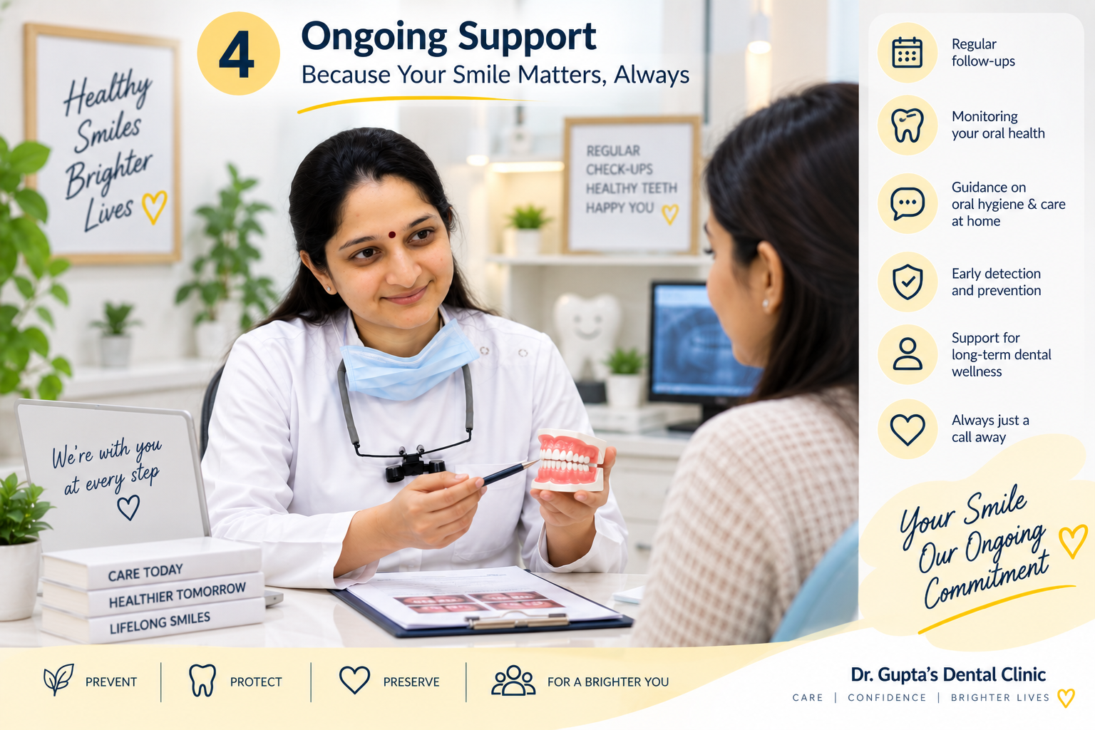 Dental follow-up and ongoing care