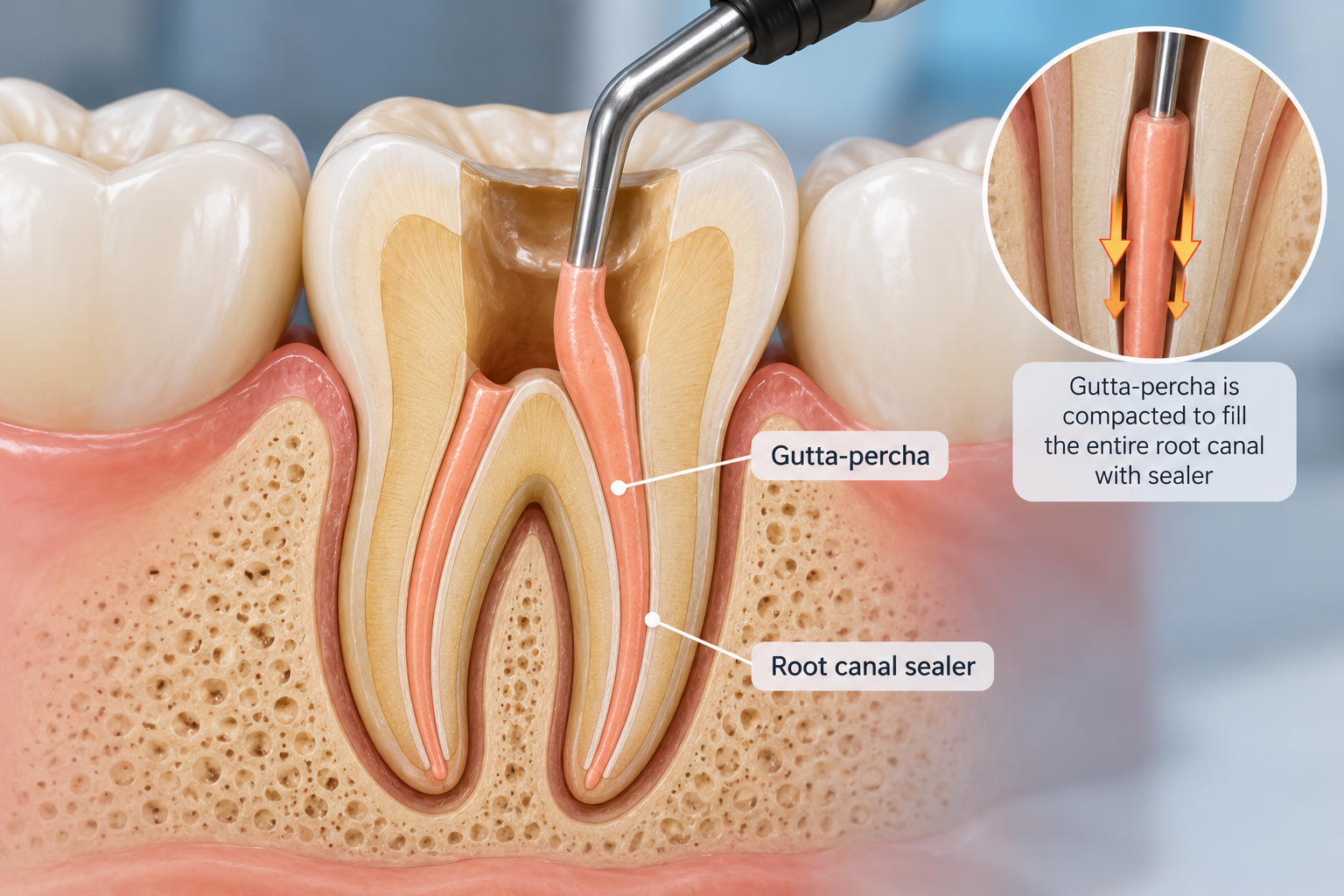 Sealing the root canal